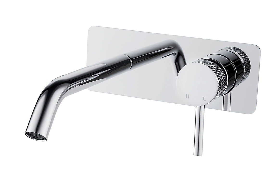 Wiesbaden Ribbd inbouw wastafelkraan chroom - productfoto