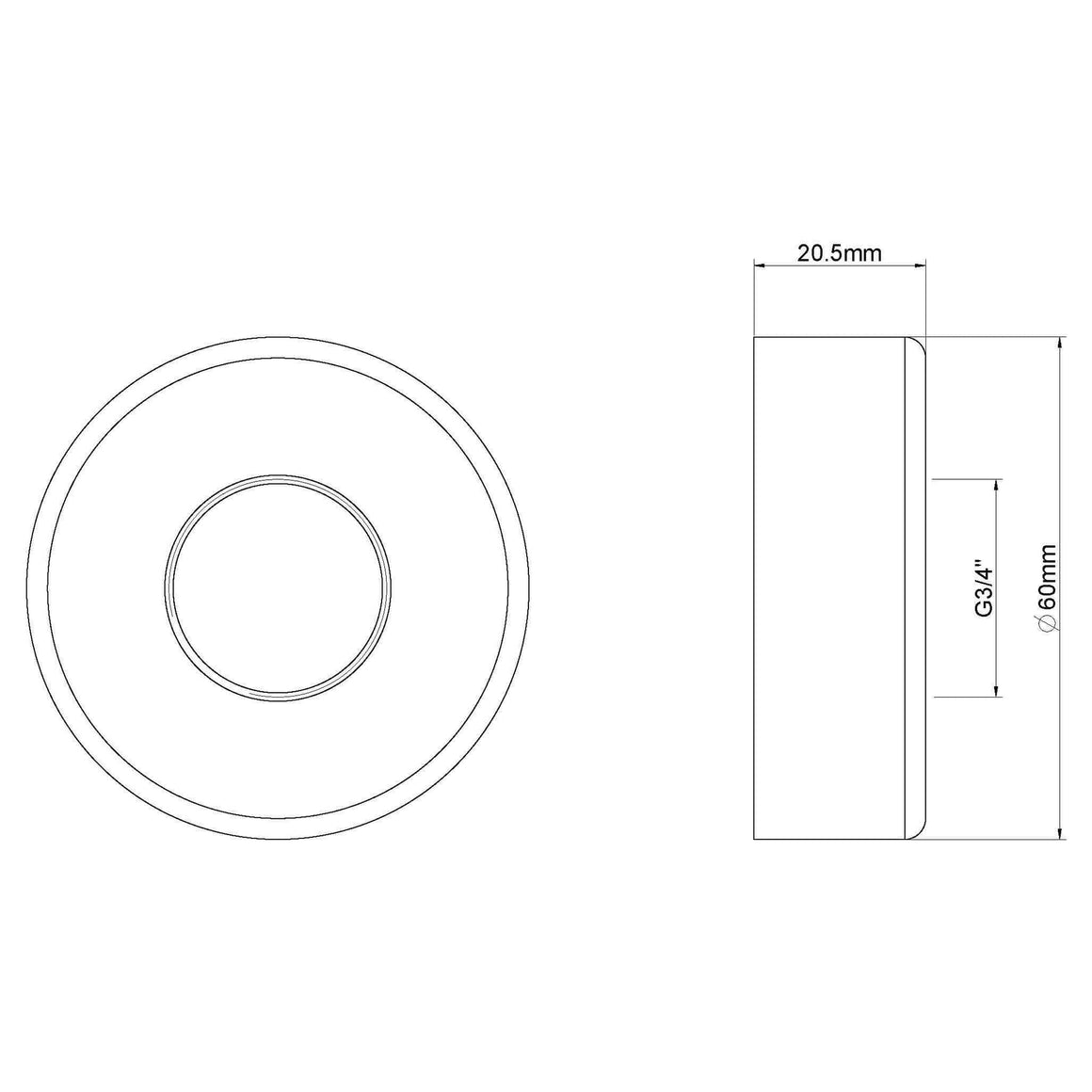 Caral/Cool touch rozet thermostatische badmengkraan geborsteld messing PVD