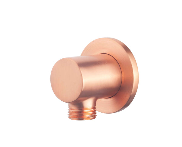Luxe Raccord de Douche Rond Wiesbaden 1/2" en Cuivre Brossé en Laiton