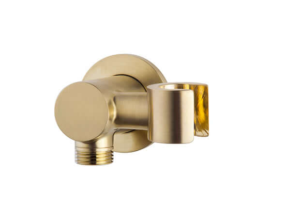 Support de douchette de luxe Wiesbaden avec embout inclinable 1/2'' en laiton brossé doré