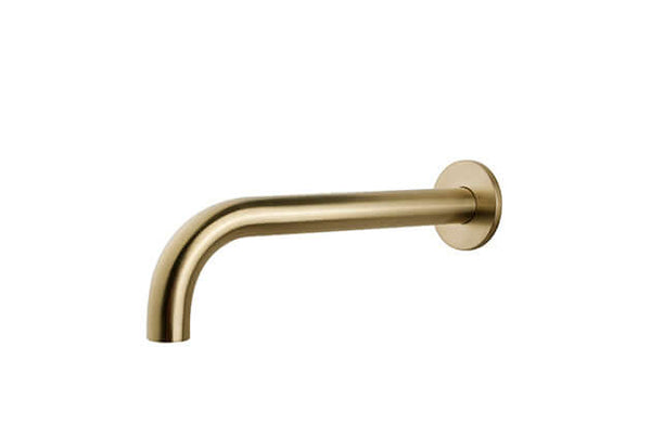 Caral baduitloop rond 30 cm 1/2'' geborsteld messing PVD