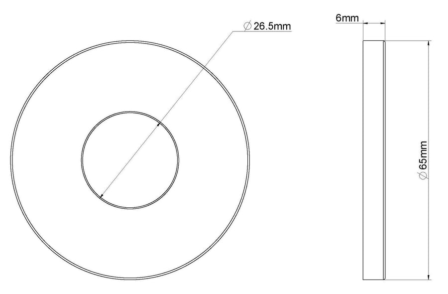 Caral Rosette Auslauf Einhebel-Waschtischarmatur 65 mm gebürstetes Messing PVD