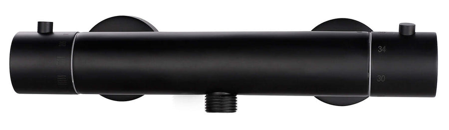 Rio Mitigeur de douche thermostatique 15cm noir mat