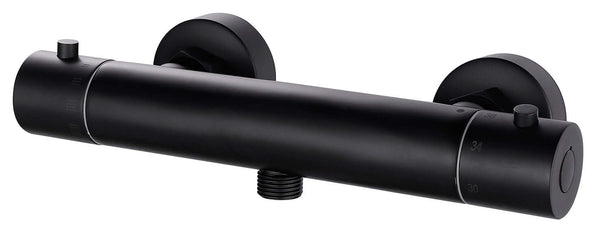 Rio Mitigeur de douche thermostatique 15cm noir mat