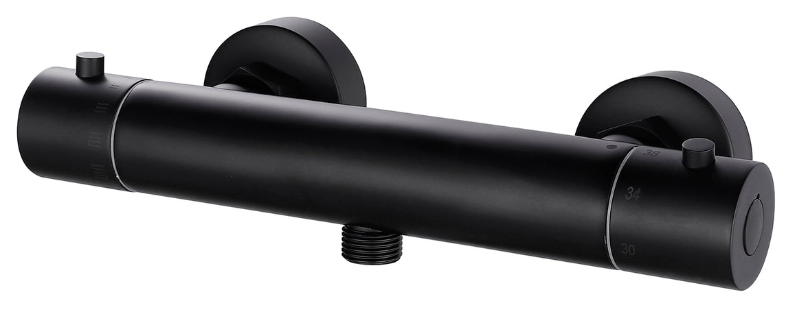 Xellanz Rio thermostatische douchemengkraan 15 cm mat zwart - productfoto