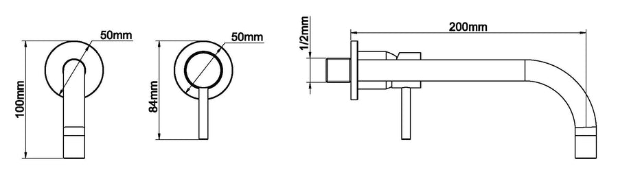 Technische tekening Xellanz Slim Twenty afbouwdeel 29.6161