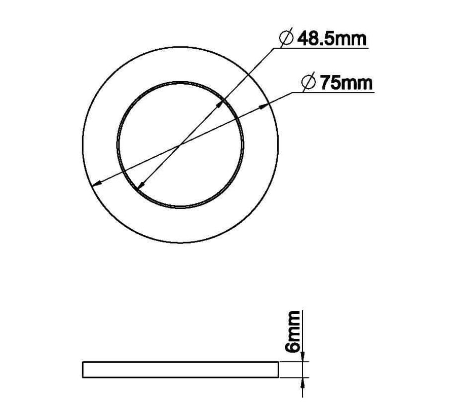 Caral rozet kraangedeelte eenhendel wastafelkraan 75mm gunmetal PVD