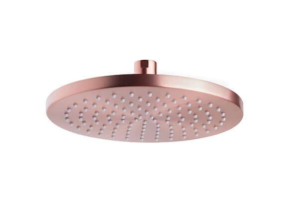 UniMatch hoofddouche rond 20 x 1,2 cm geborsteld koper