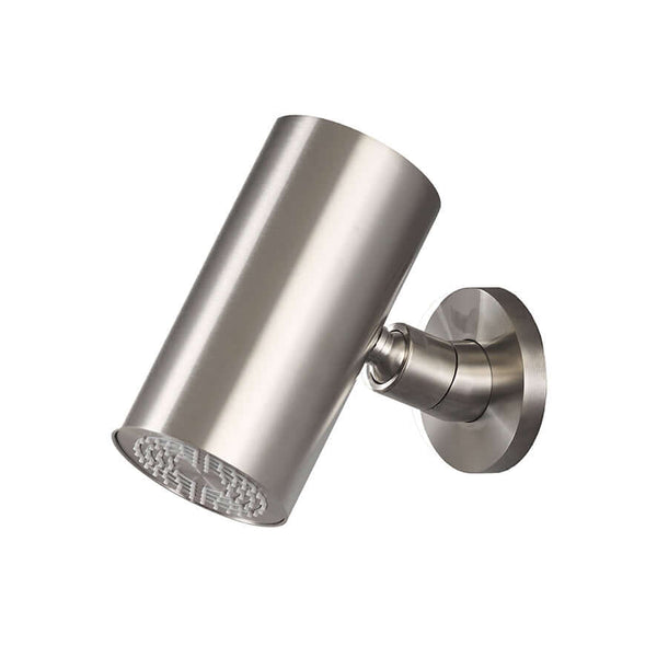 UniMatch Beam pomme de douche ronde 1 position avec fixation murale acier brossé PVD