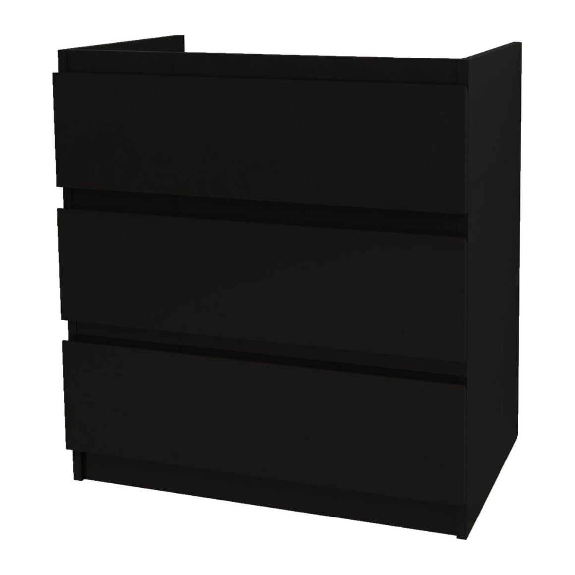 Aloni Jupiter wastafelonderkast – Softclose – Zwart 80 cm #kleur_zwart