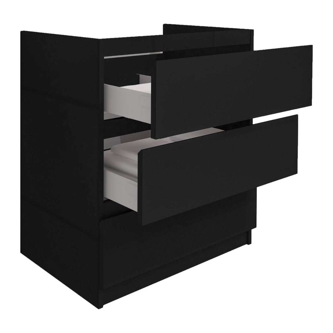 Aloni Jupiter wastafelonderkast – Softclose – Zwart 80 cm #kleur_zwart