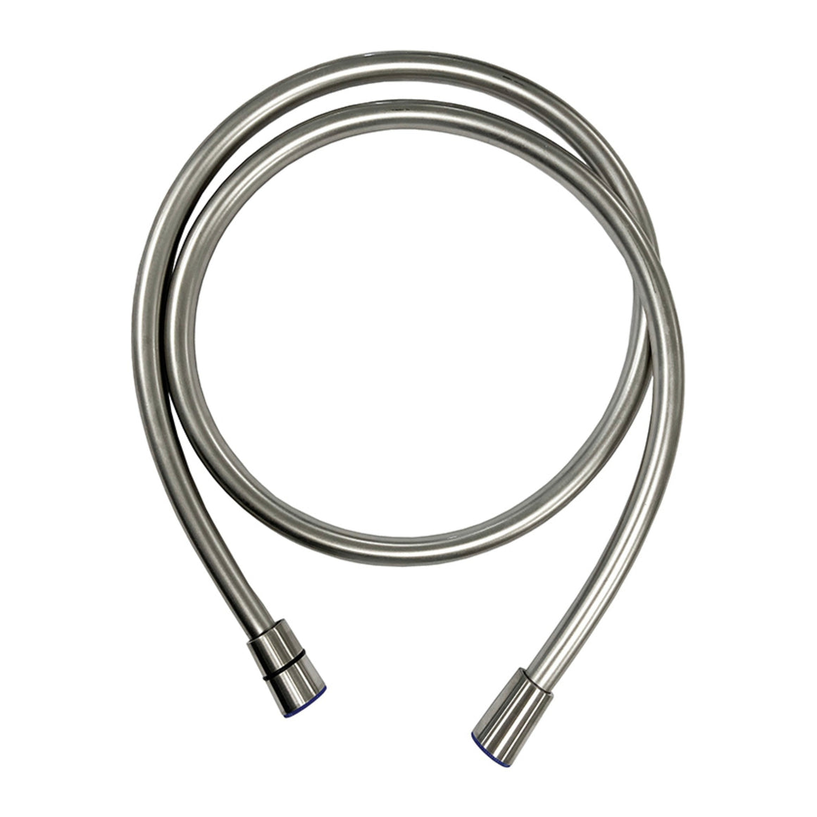 Wiesbaden Caral inbouw badthermostaatset met 2 stopkranen, baduitloop en 3-standen handdouche Geborsteld staal - productfoto