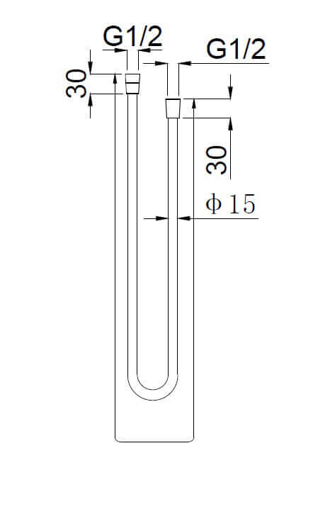 UniMatch Duschschlauch Kunststoff 150 cm Edelstahl-Optik