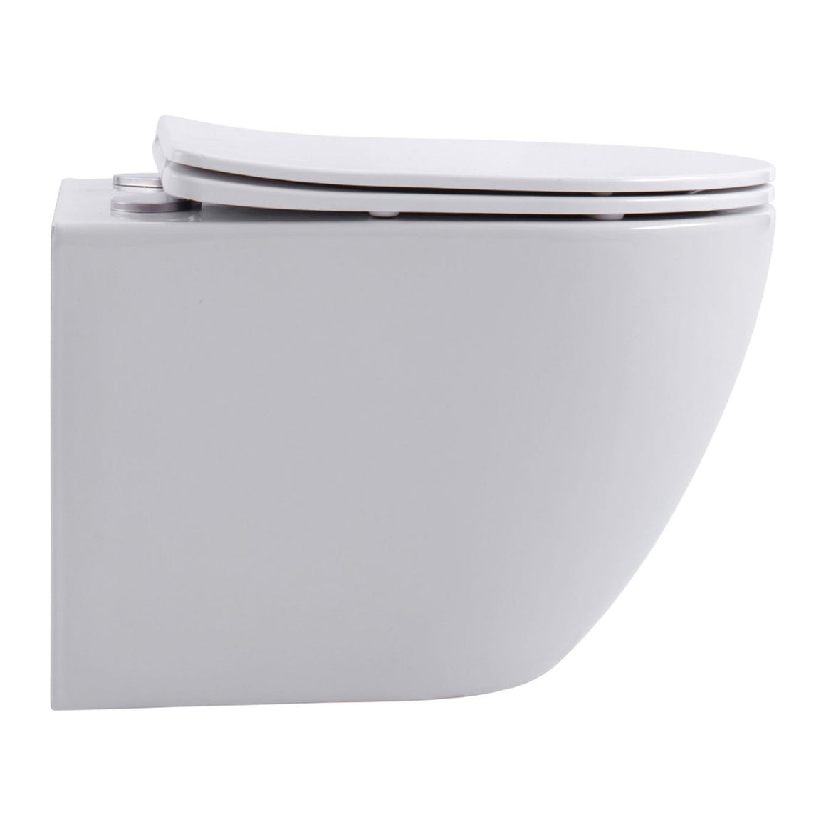 Aloni Pro Hangtoilet Randloos Tornado Flush – Compact 49 cm – Met Softclose Zitting – Wand WC – glanzend wit #kleur_glanzend-wit
