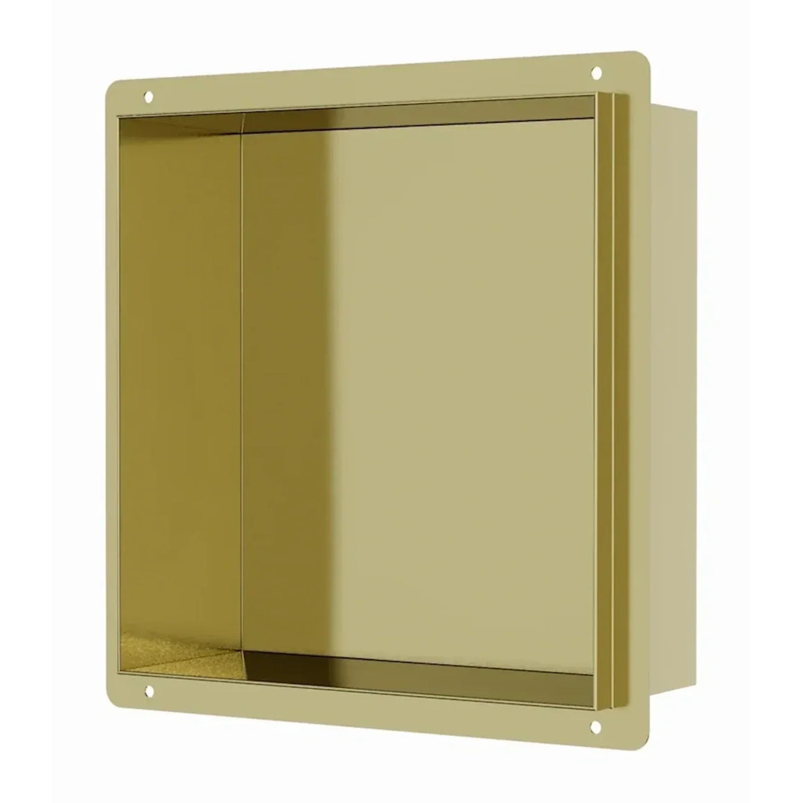 DutchLine Inbouw Nis - Betegelbaar - 300x300x100 – Geborsteld messing Goud