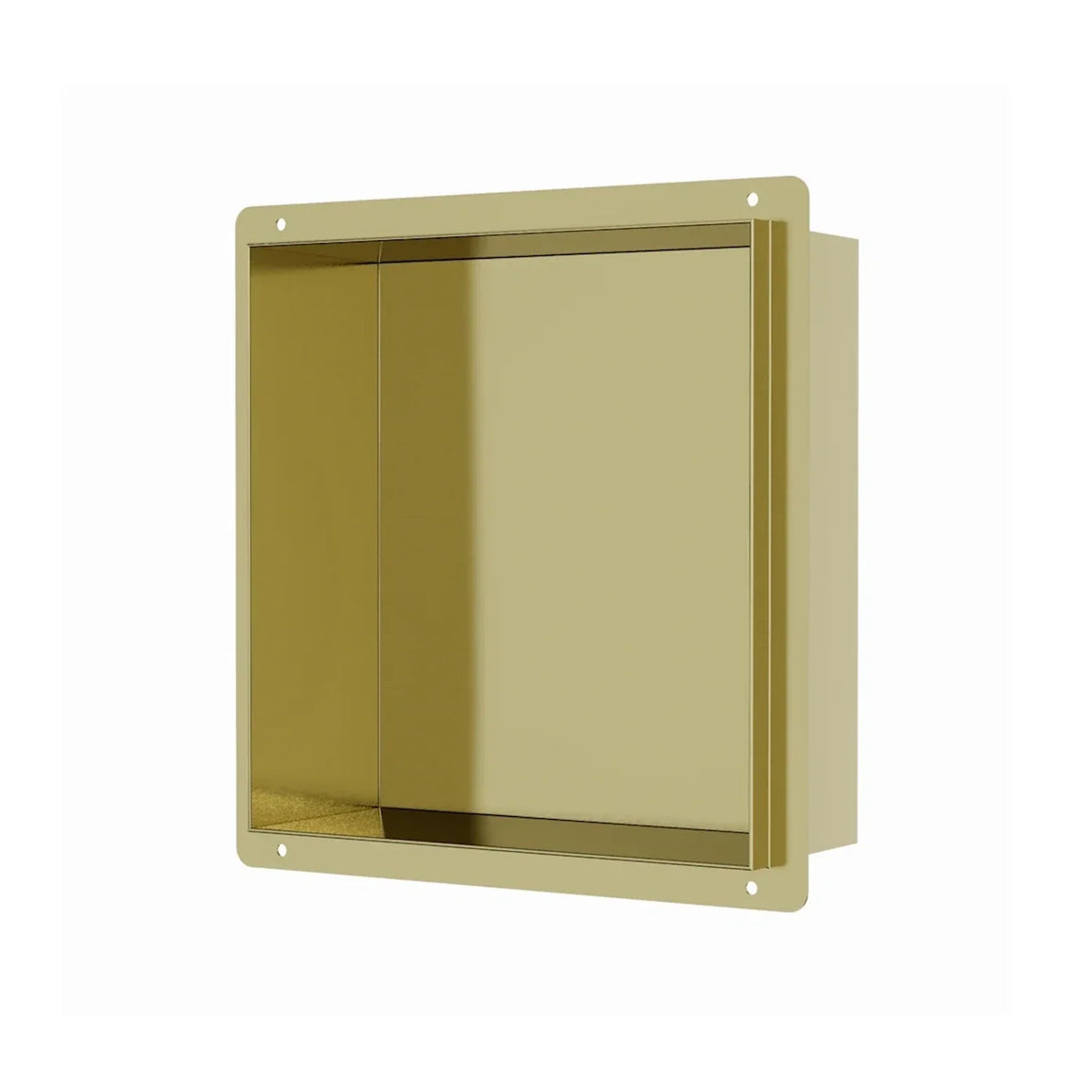 DutchLine Inbouw Nis - Betegelbaar - 300x300x100 – Geborsteld messing Goud