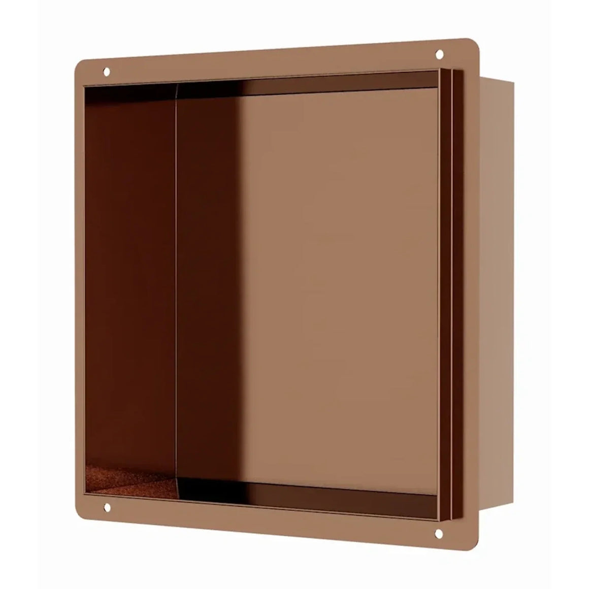 DutchLine Inbouw Nis - Betegelbaar - 300x300x70 – Geborsteld koper