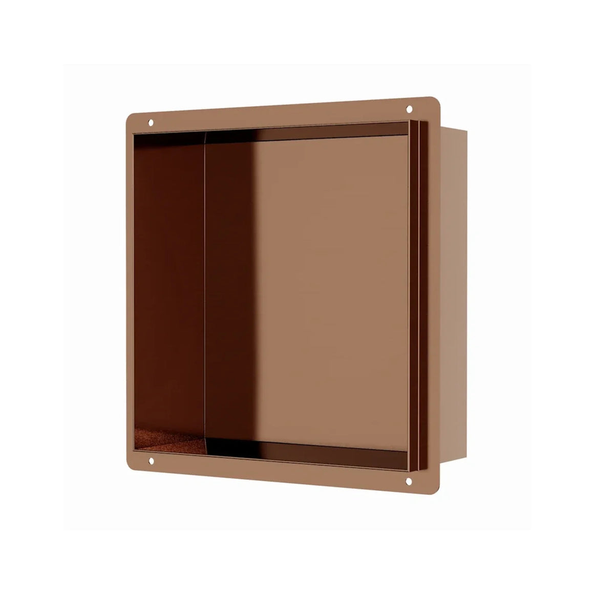 DutchLine Inbouw Nis - Betegelbaar - 300x300x70 – Geborsteld koper