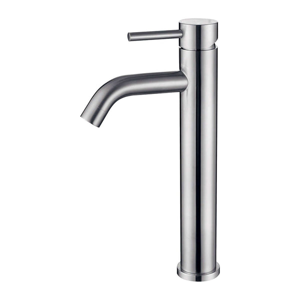 304 robinet de lavabo haut avec coldstart brossé en acier inoxydable