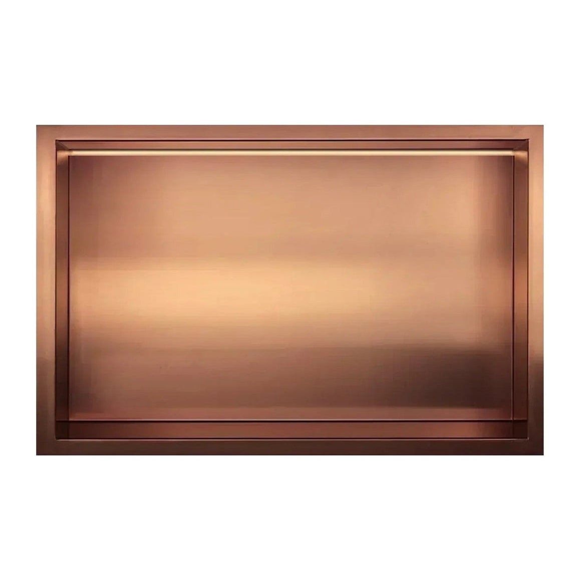 DutchLine Inbouw Nis Met Ledstrip - 300x600 – Geborsteld koper