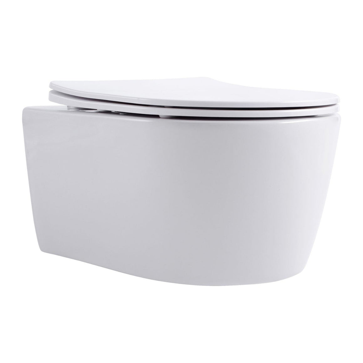 Aloni Pro hangtoilet / ophang WC – randloos – met zitting – compact 49 cm – glanzend wit #kleur_glanzend-wit
