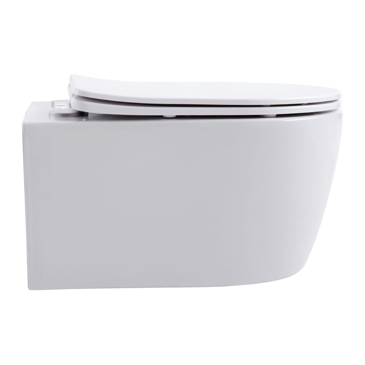Aloni Pro hangtoilet / ophang WC – randloos – met zitting – compact 49 cm – glanzend wit #kleur_glanzend-wit