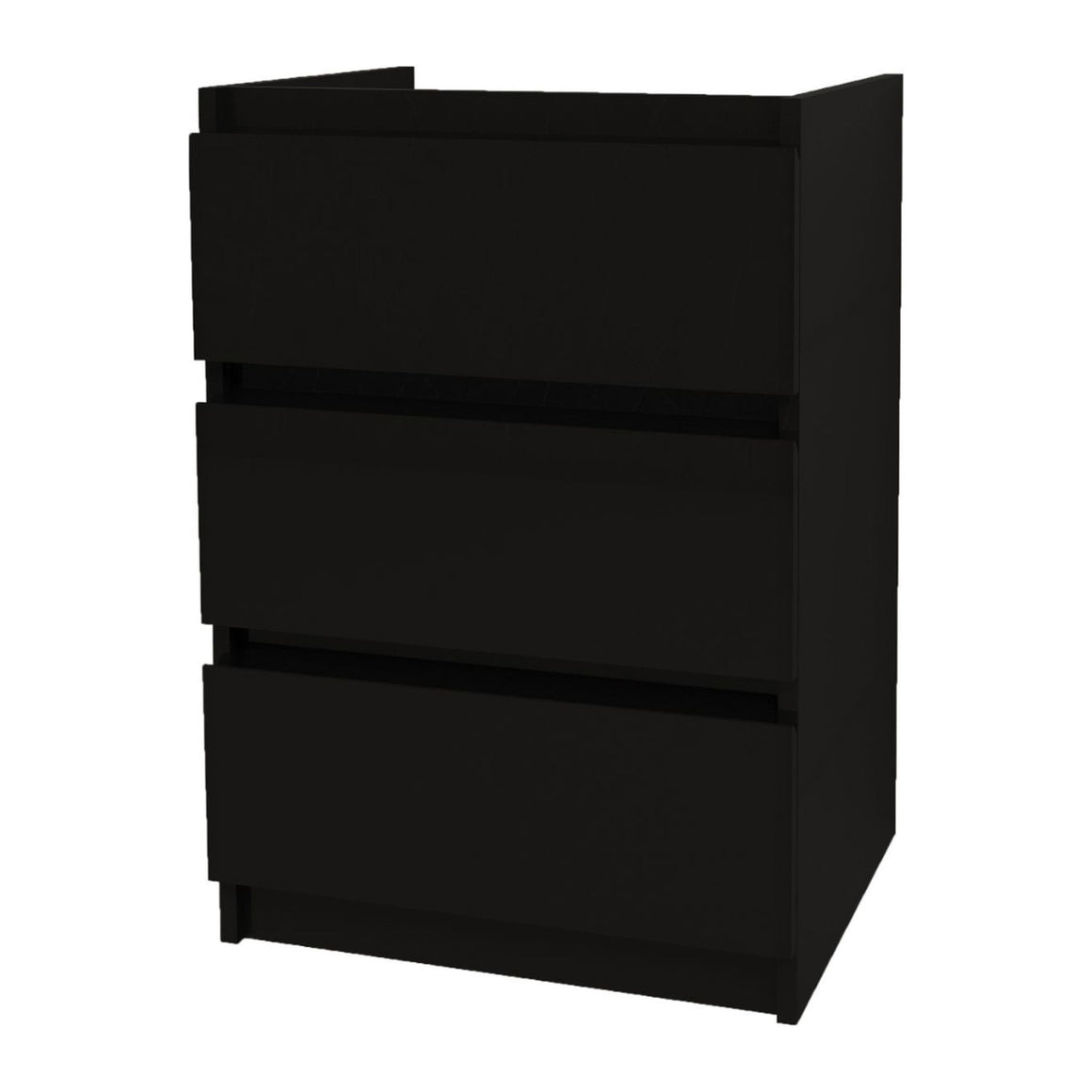 Aloni Jupiter wastafelonderkast – Softclose – Zwart 60 cm #kleur_zwart