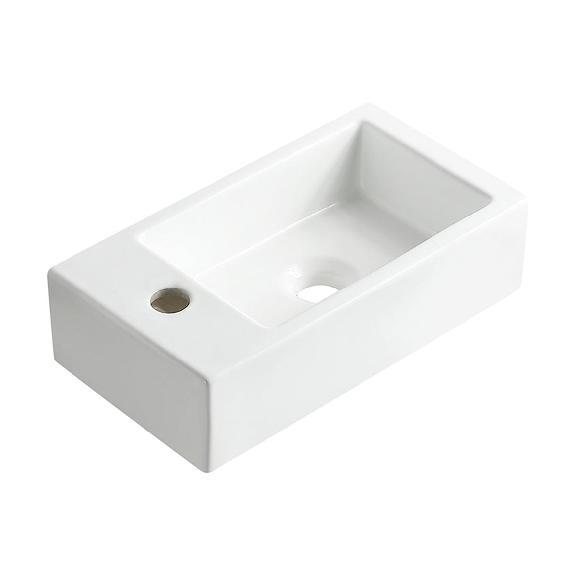 Wiesbaden Rhea M fontein keramiek Glans wit / Links - productfoto