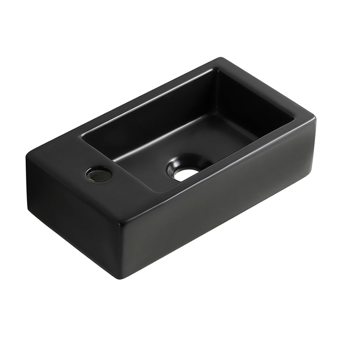 Wiesbaden Rhea M fontein keramiek Mat zwart / Links - productfoto