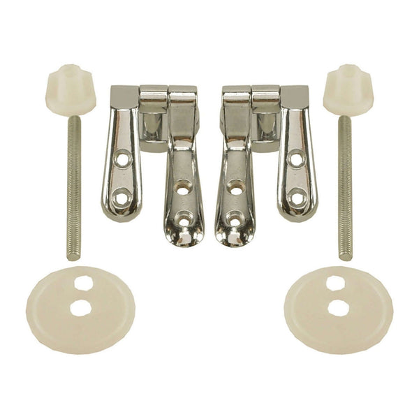 ensemble de fixation pour siège de WC bois chrome