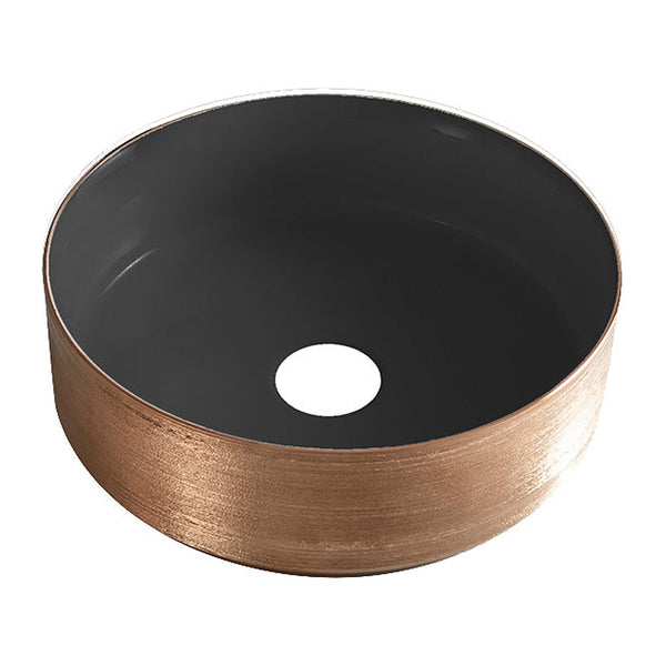 Vasque ronde Wiesbaden Mondri, bronze cuivré brossé