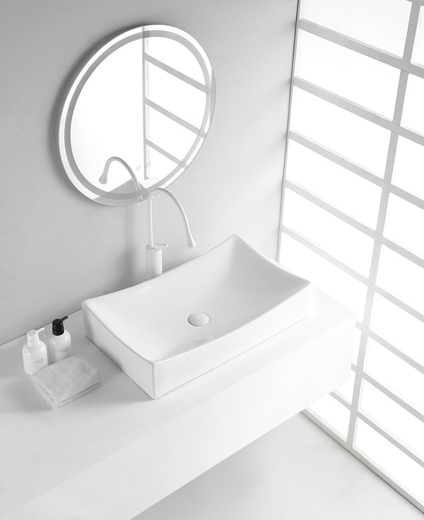 Wiesbaden Slide opzetwastafel 65,5 × 39,5 × 13,5 cm wit