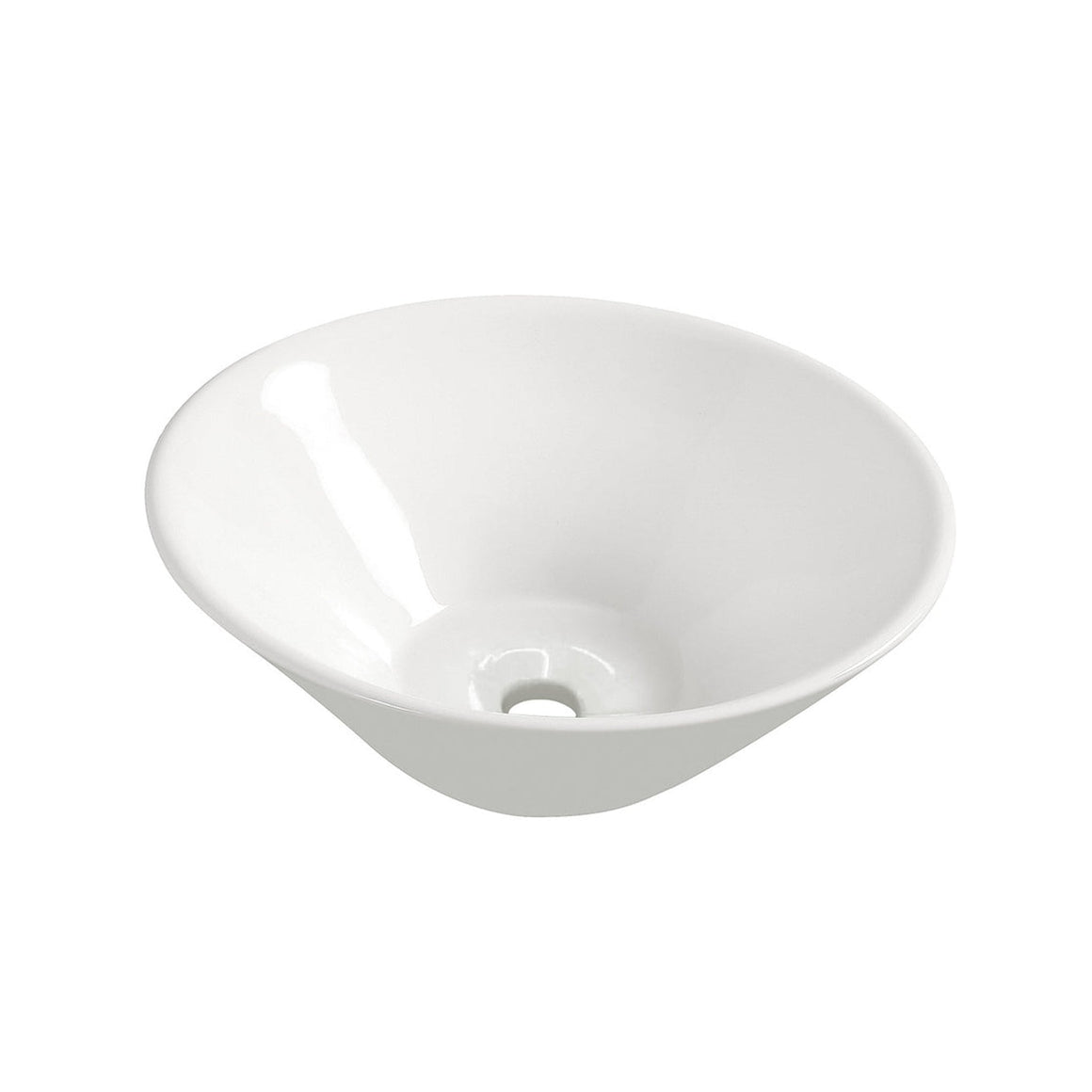 Wiesbaden Circle waskom rond 42 x 15 cm glans wit - productfoto