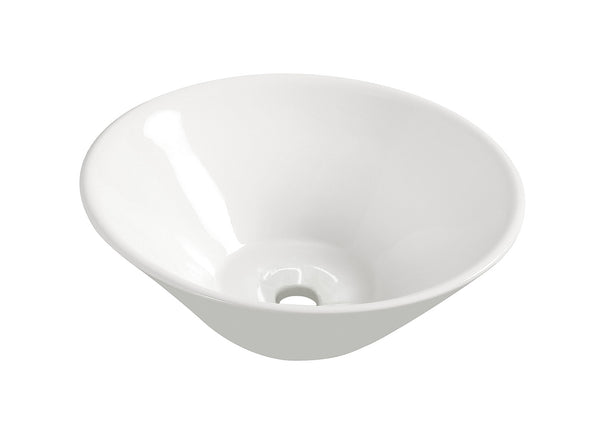 Wiesbaden Circle waskom rond 42 × 15 cm glans wit