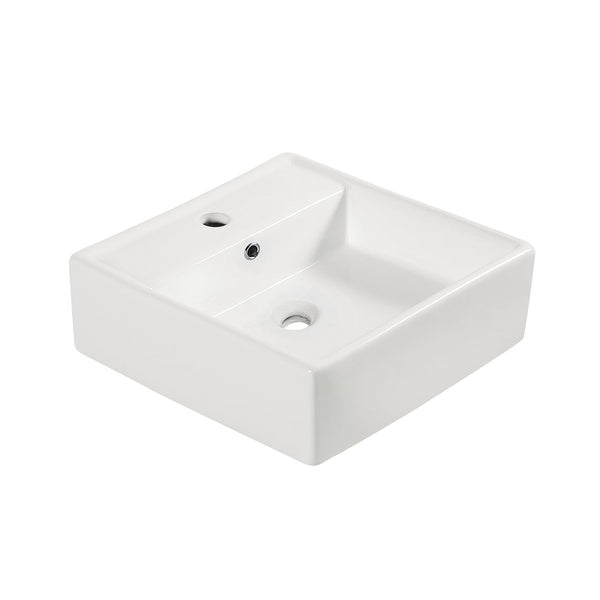 Wiesbaden Larx waskom vierkant 38,5 × 38,5 × 13 cm keramiek wit