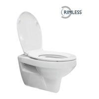 Xellanz Trevi wandcloset rimless met Ultimo 3.0 toiletzitting softclose en quick release glans wit