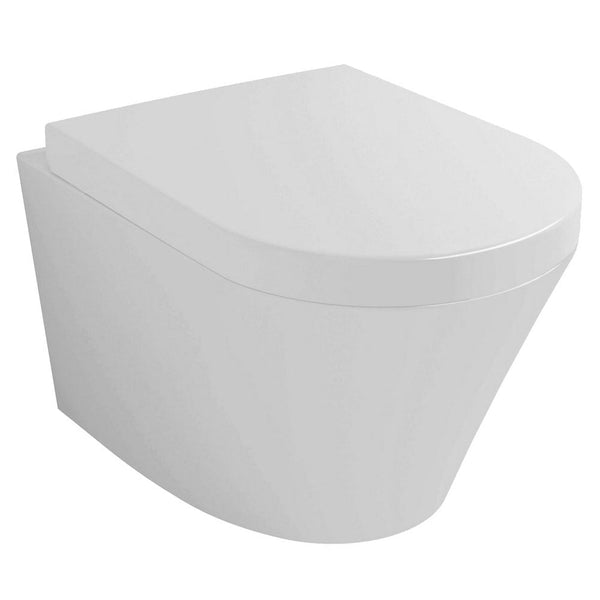 Wiesbaden Vesta wandcloset met toiletzitting glans wit