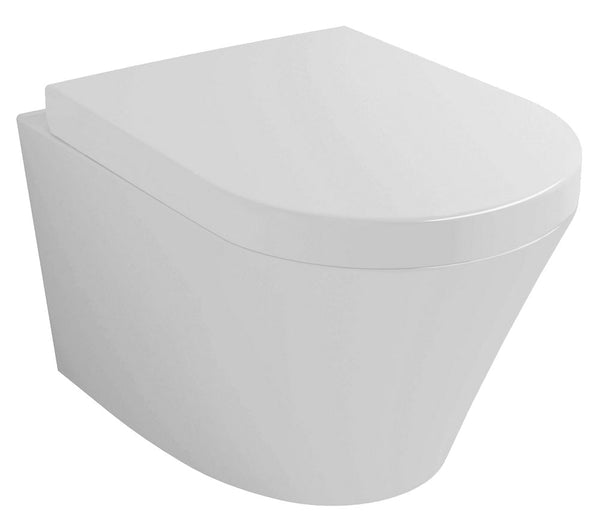 Wiesbaden Vesta wandcloset met toiletzitting glans wit