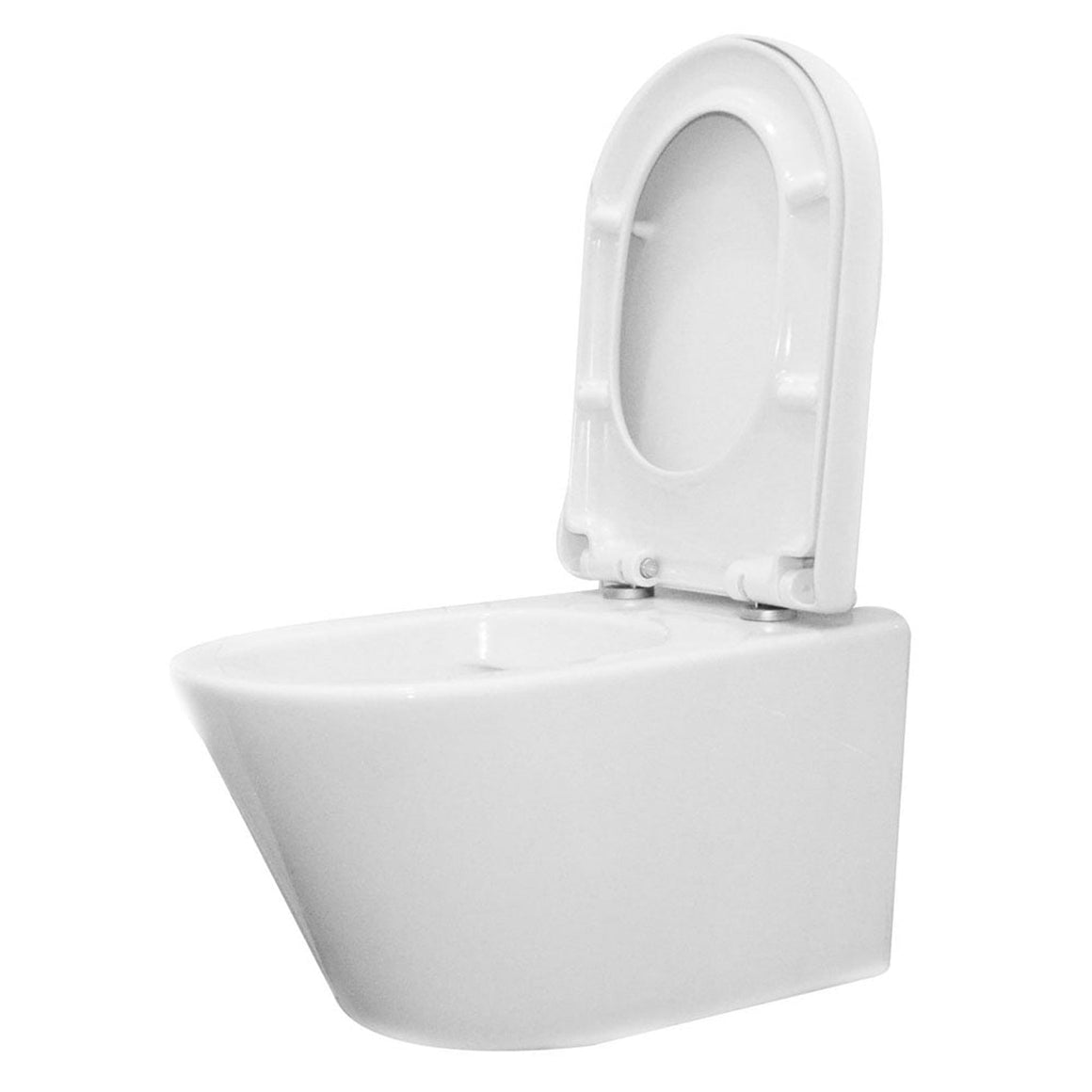 Wiesbaden Vesta wandcloset rimless met Vesta toiletzitting softclose en quick release Glans wit - productfoto