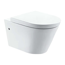 Xellanz Flow wandcloset rimless met nano coating met Flow toiletzitting softclose en quick release glans wit