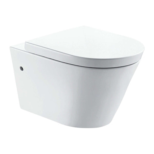 Flow cuvette sans rebord avec revêtement nano avec abattant de toilette Flow softclose et dégagement rapide brillant blanc