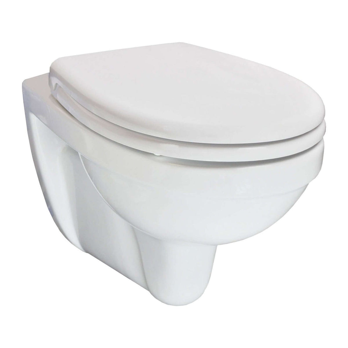 Xellanz Trevi wandcloset verkort Kiwa met Menir toiletzitting softclose en quick release glans wit