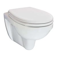 Xellanz Trevi wandcloset verkort Kiwa met Menir toiletzitting softclose en quick release glans wit