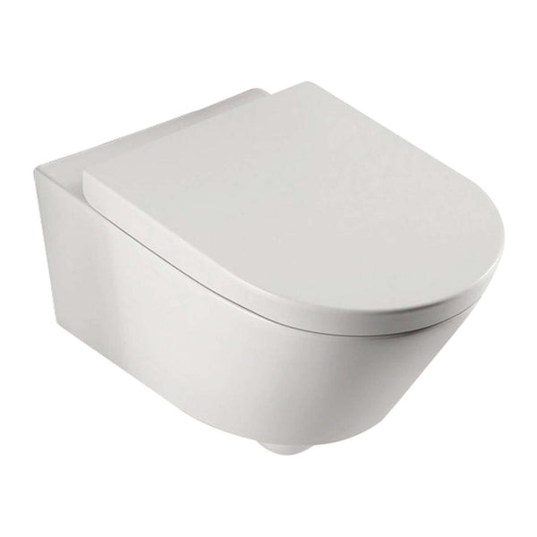 Toilettes suspendues Metro avec siège de toilette softclose et libération rapide, blanc brillant