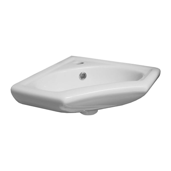 Xellanz Trevi hoekfontein 35×35×15 cm keramiek glans wit