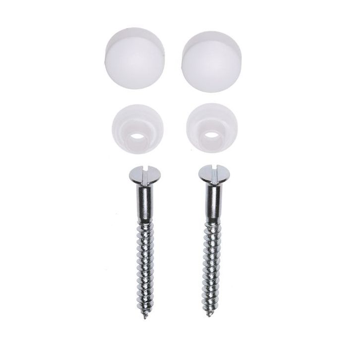 Riko Riko potschroevenset zonder plug stuks verzinkt afdekdop 2 stuks verzinkt 6 x 70 mm afdekdop wit - productfoto