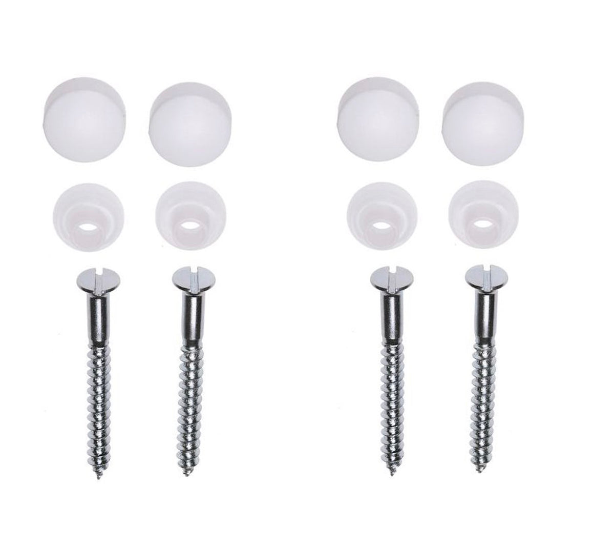 Riko Riko potschroevenset zonder plug stuks verzinkt afdekdop 4 stuks verzinkt 6 x 60 mm afdekdop wit - productfoto