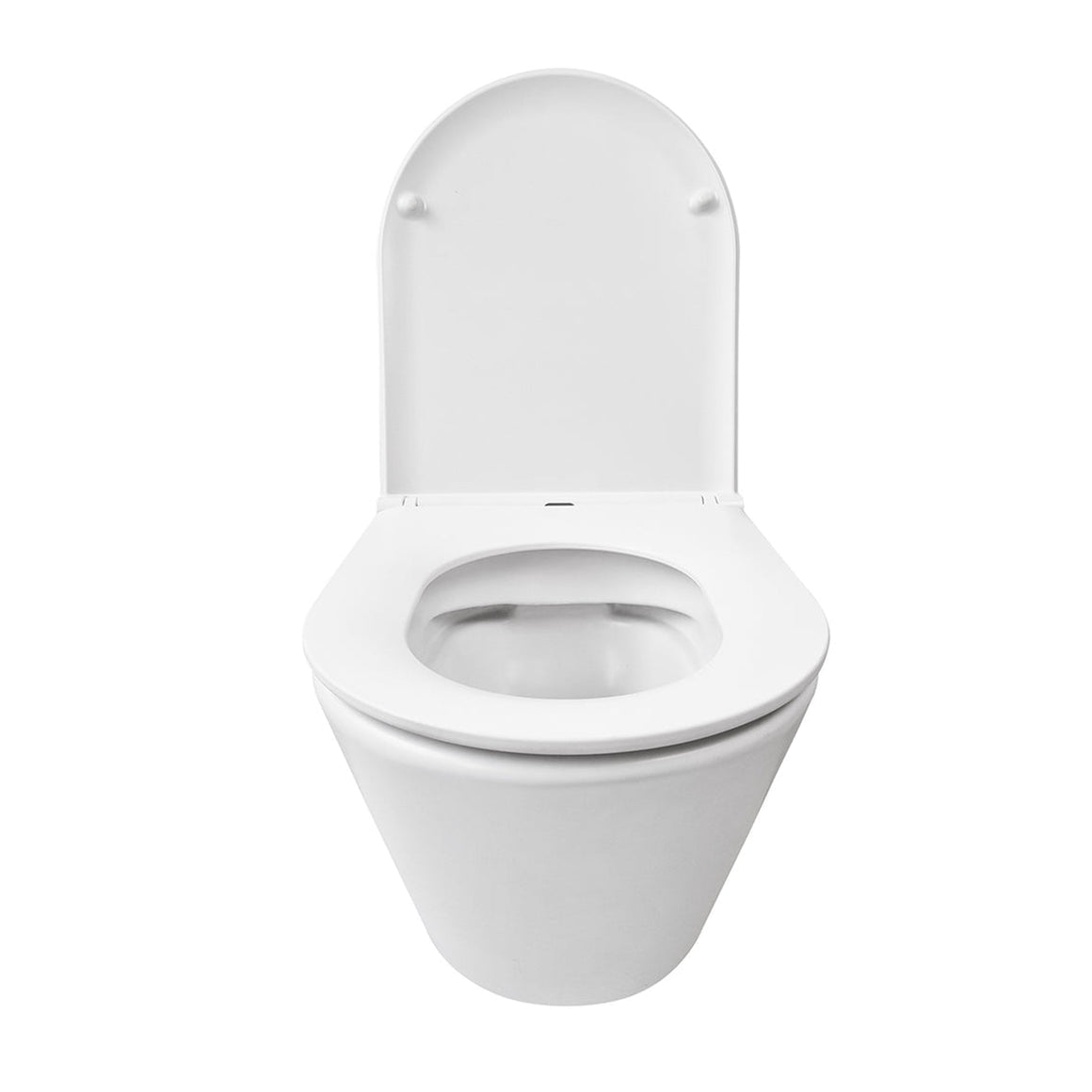 Wiesbaden Vesta wandcloset rimless met Flatline toiletzitting softclose en quick release Mat wit - productfoto