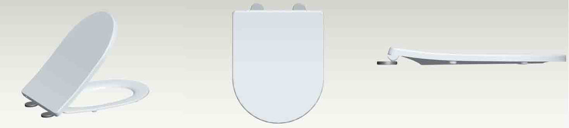 Wiesbaden Shade slim toiletzitting softclose en quick release Glans wit - detailfoto