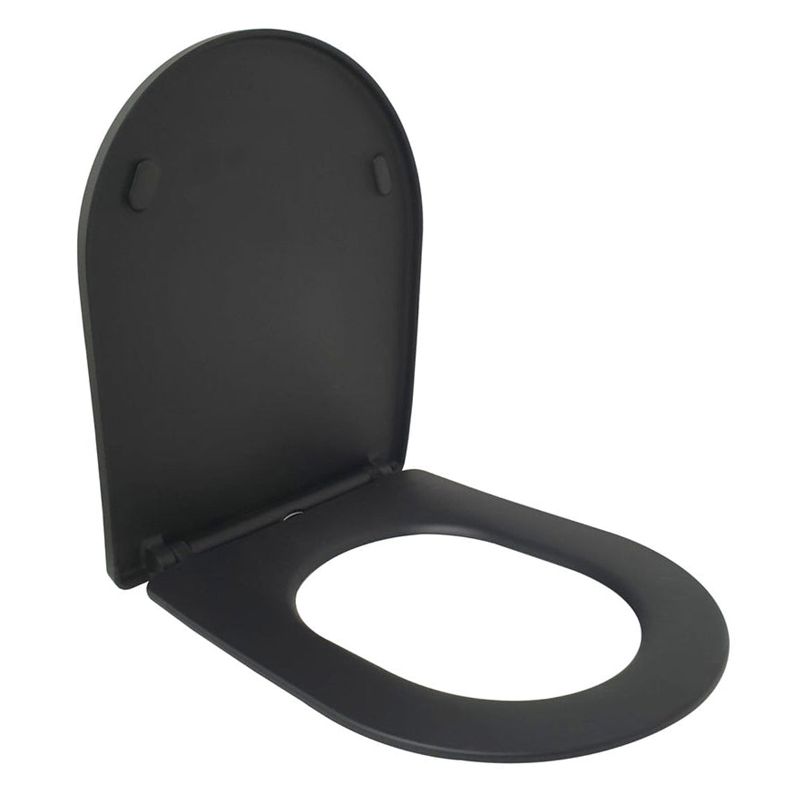 Wiesbaden Shade slim toiletzitting softclose en quick release Mat zwart - productfoto